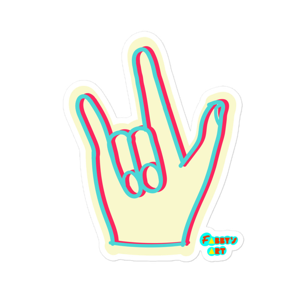 I love you sign language, Kiss-Cut Sticker