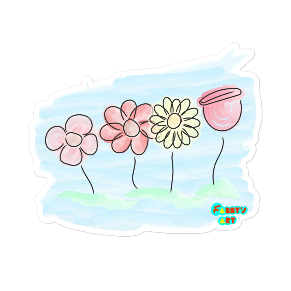 Buying myself four flowers, Kiss-Cut Sticker