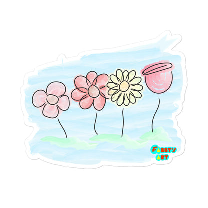 Buying myself four flowers, Kiss-Cut Sticker