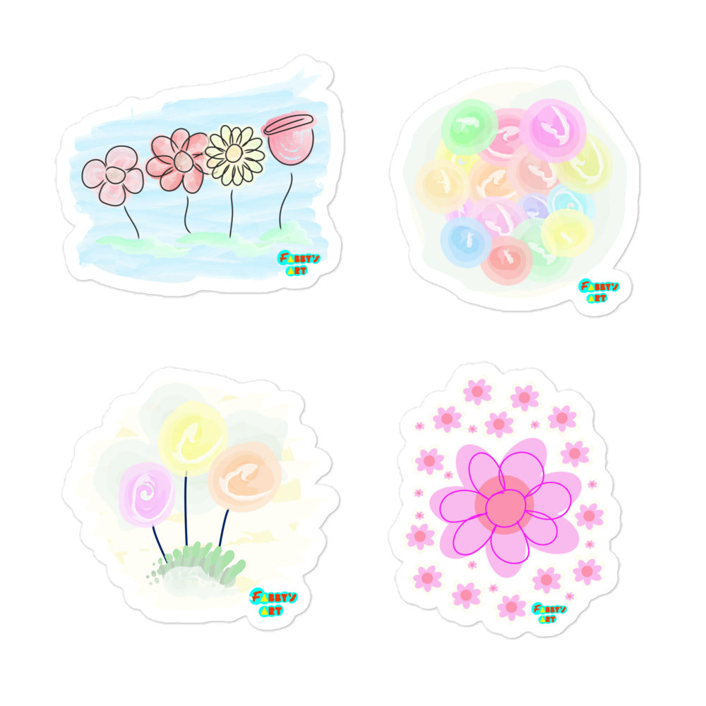 Kiss-Cut Stickers Group Designs 5: flowers in season