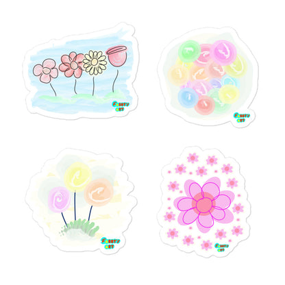 Kiss-Cut Stickers Group Designs 5: flowers in season