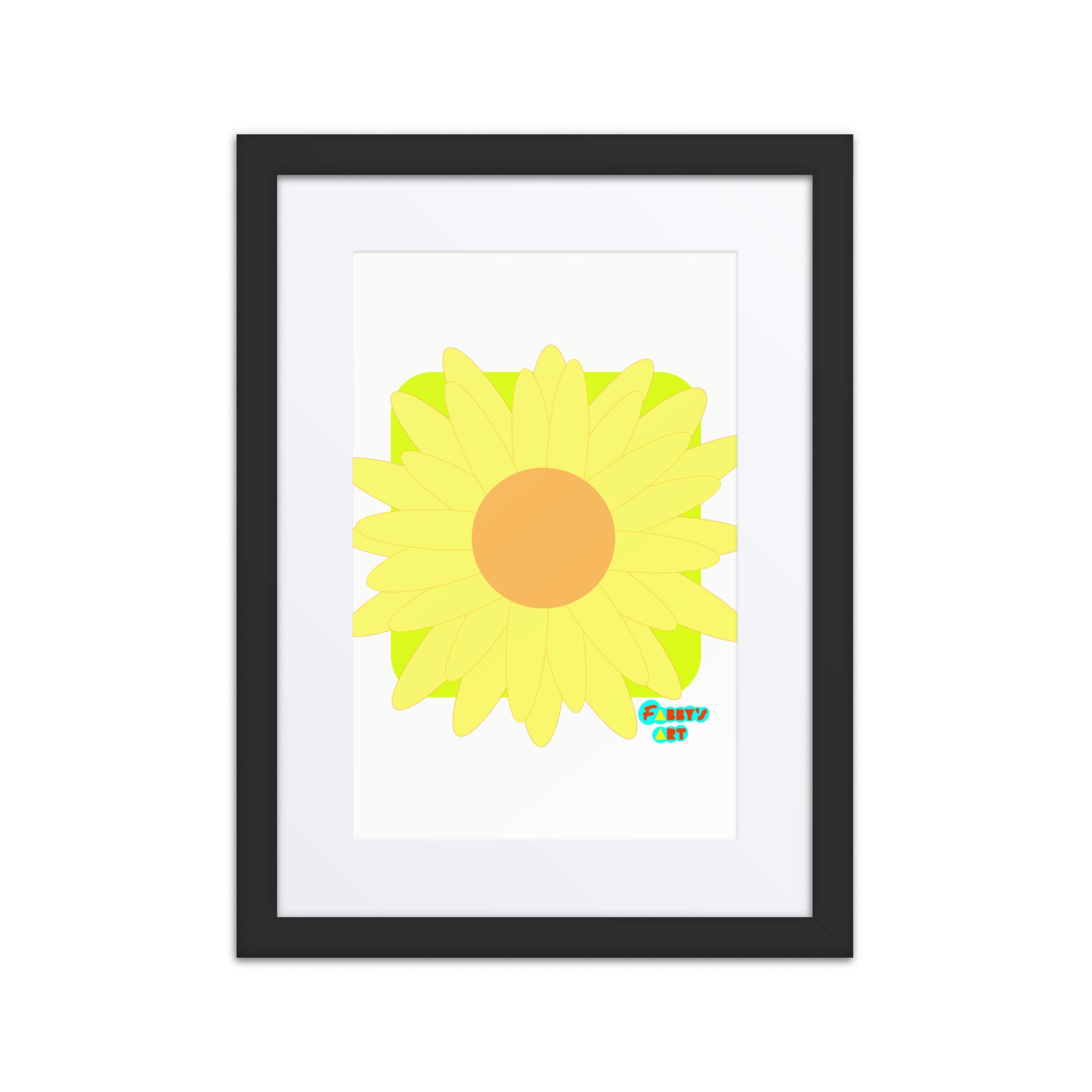 Sunflower, Framed poster with Mat