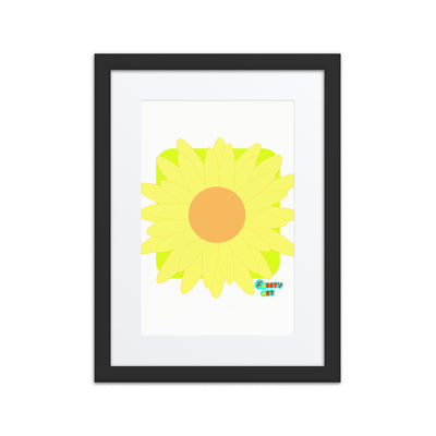 Sunflower, Framed poster with Mat
