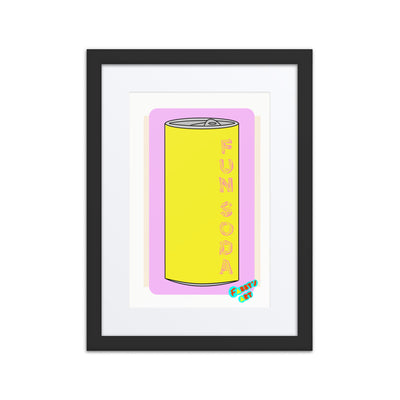 Fun soda 2D, Framed poster with Mat