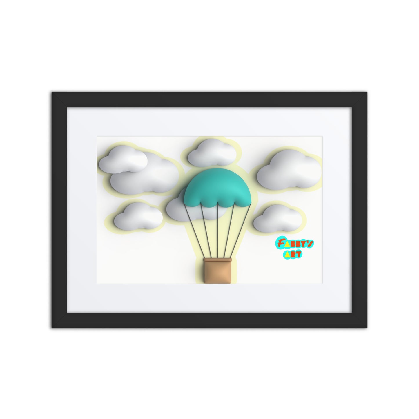 Air ballon, Framed poster with Mat