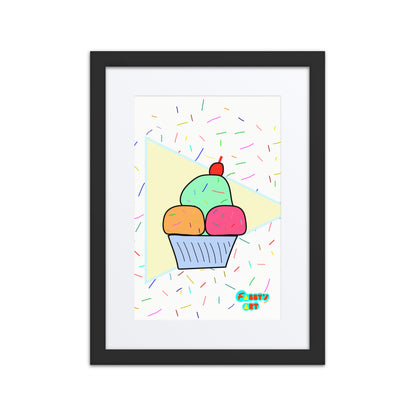 Ice cream time, Framed poster with Mat