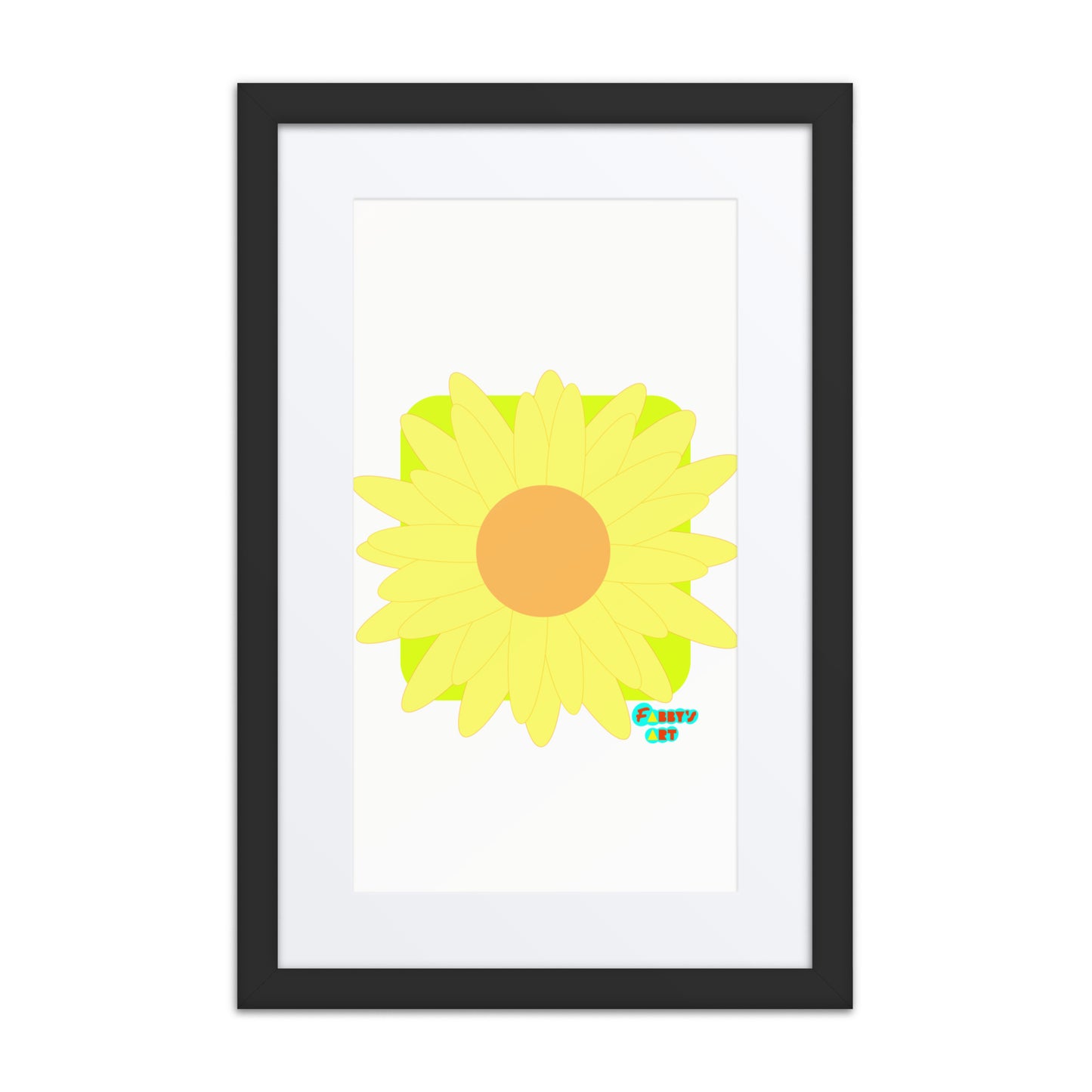 Sunflower, Framed poster with Mat