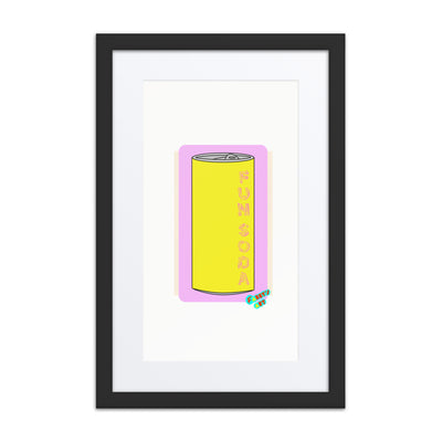 Fun soda 2D, Framed poster with Mat