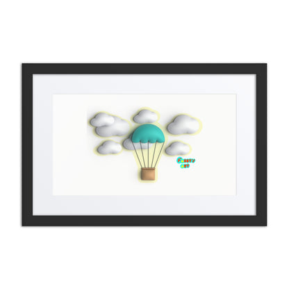 Air ballon, Framed poster with Mat