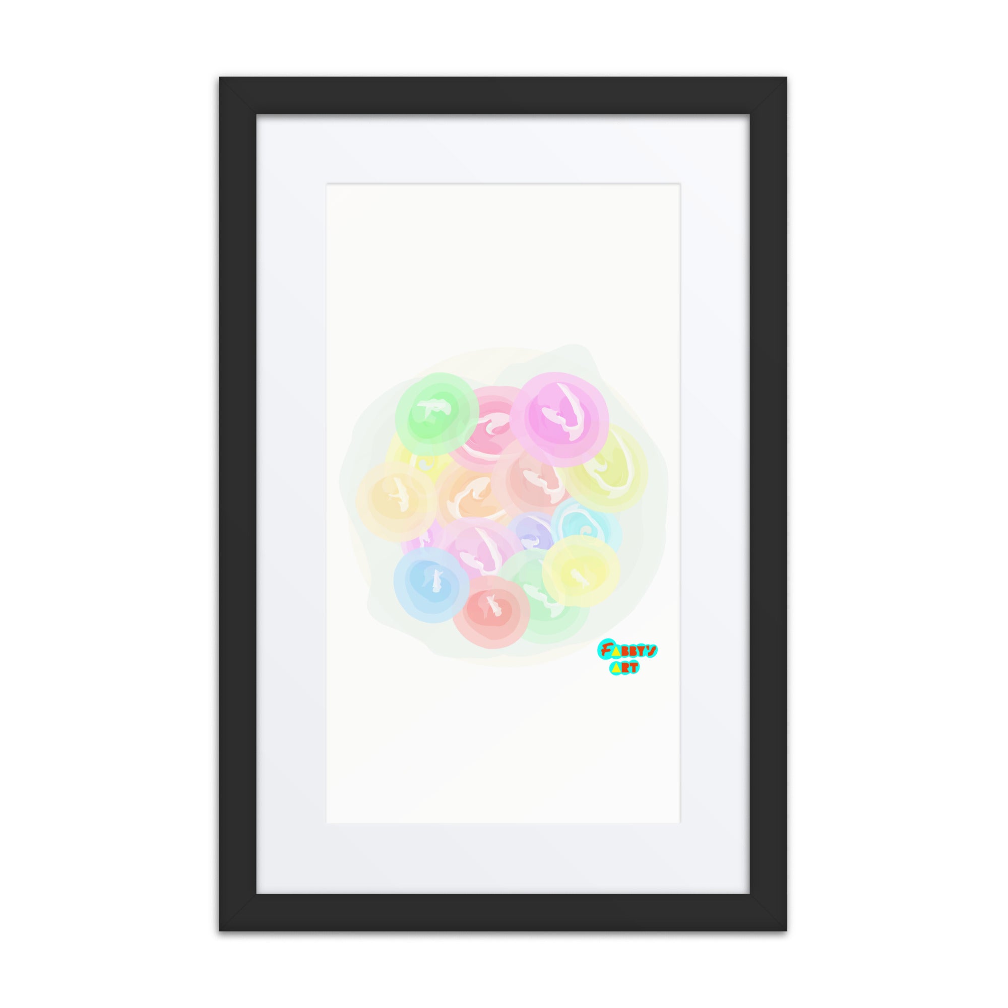 Bouquet of flowers, Framed poster with Mat