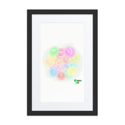 Bouquet of flowers, Framed poster with Mat