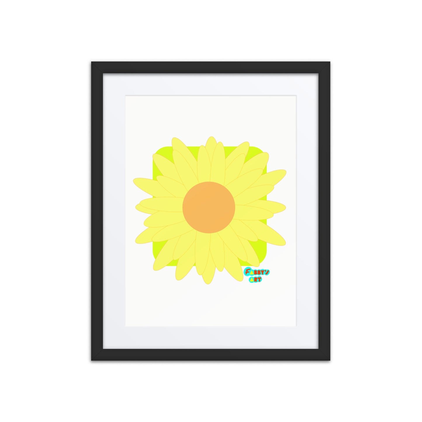 Sunflower, Framed poster with Mat