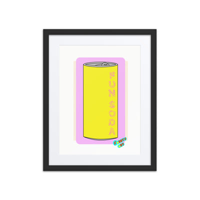 Fun soda 2D, Framed poster with Mat