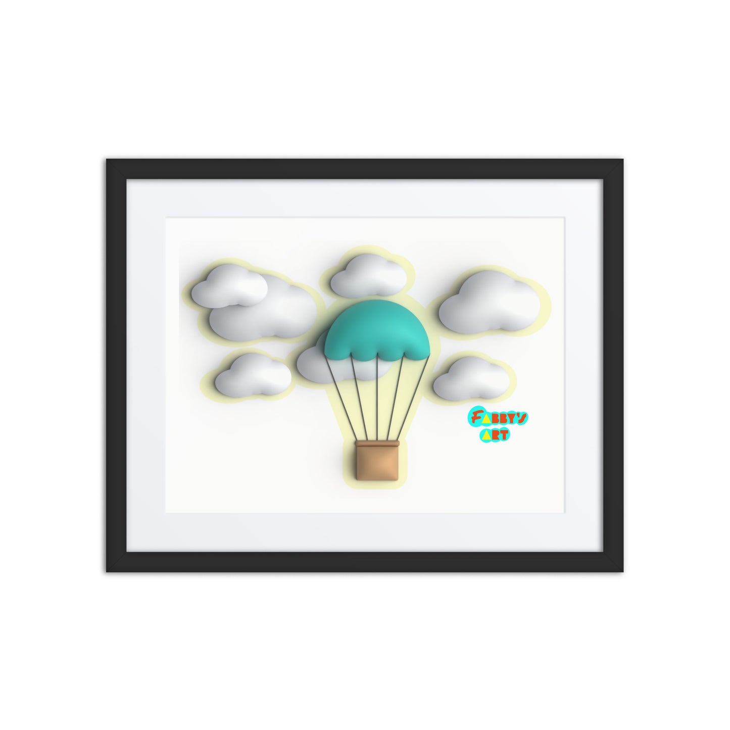 Air ballon, Framed poster with Mat