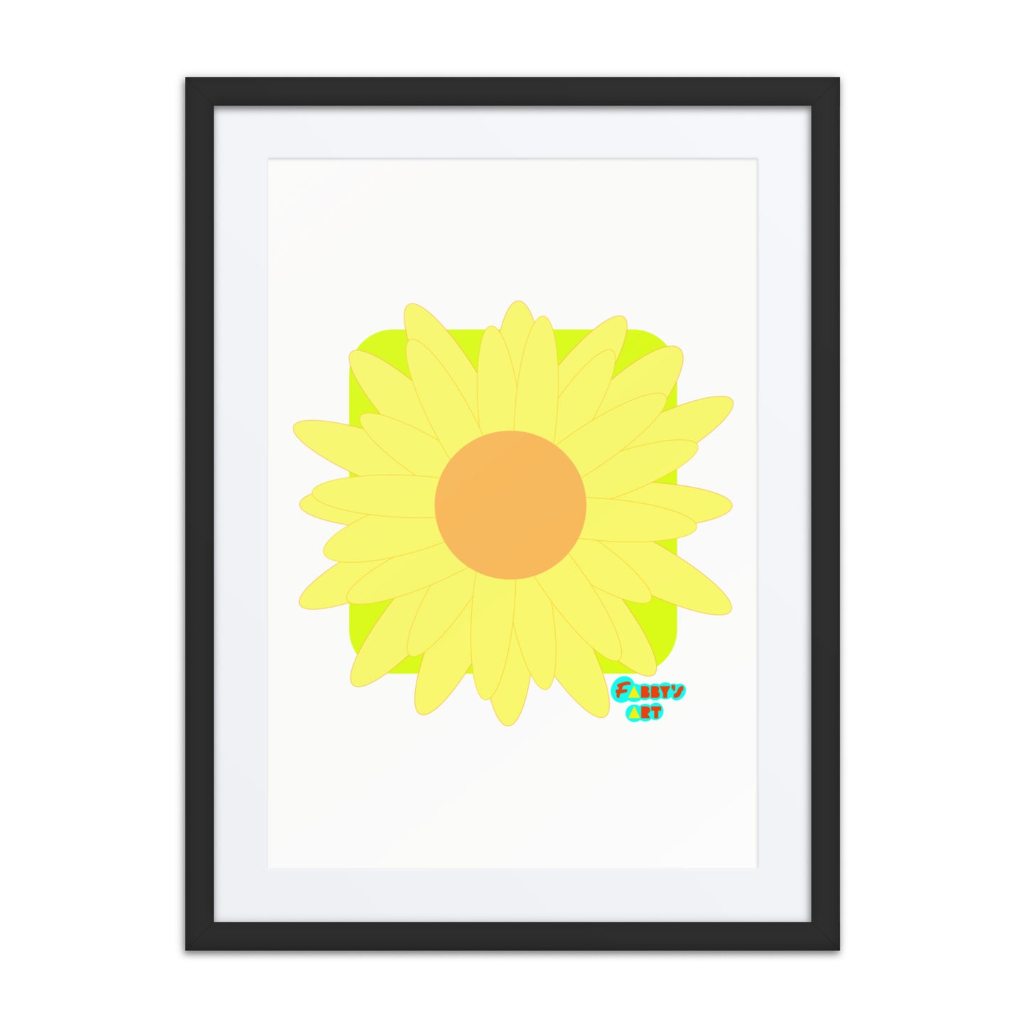 Sunflower, Framed poster with Mat