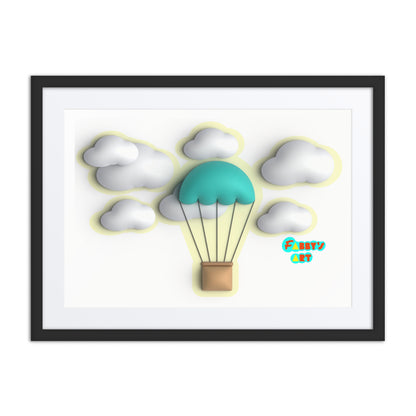 Air ballon, Framed poster with Mat