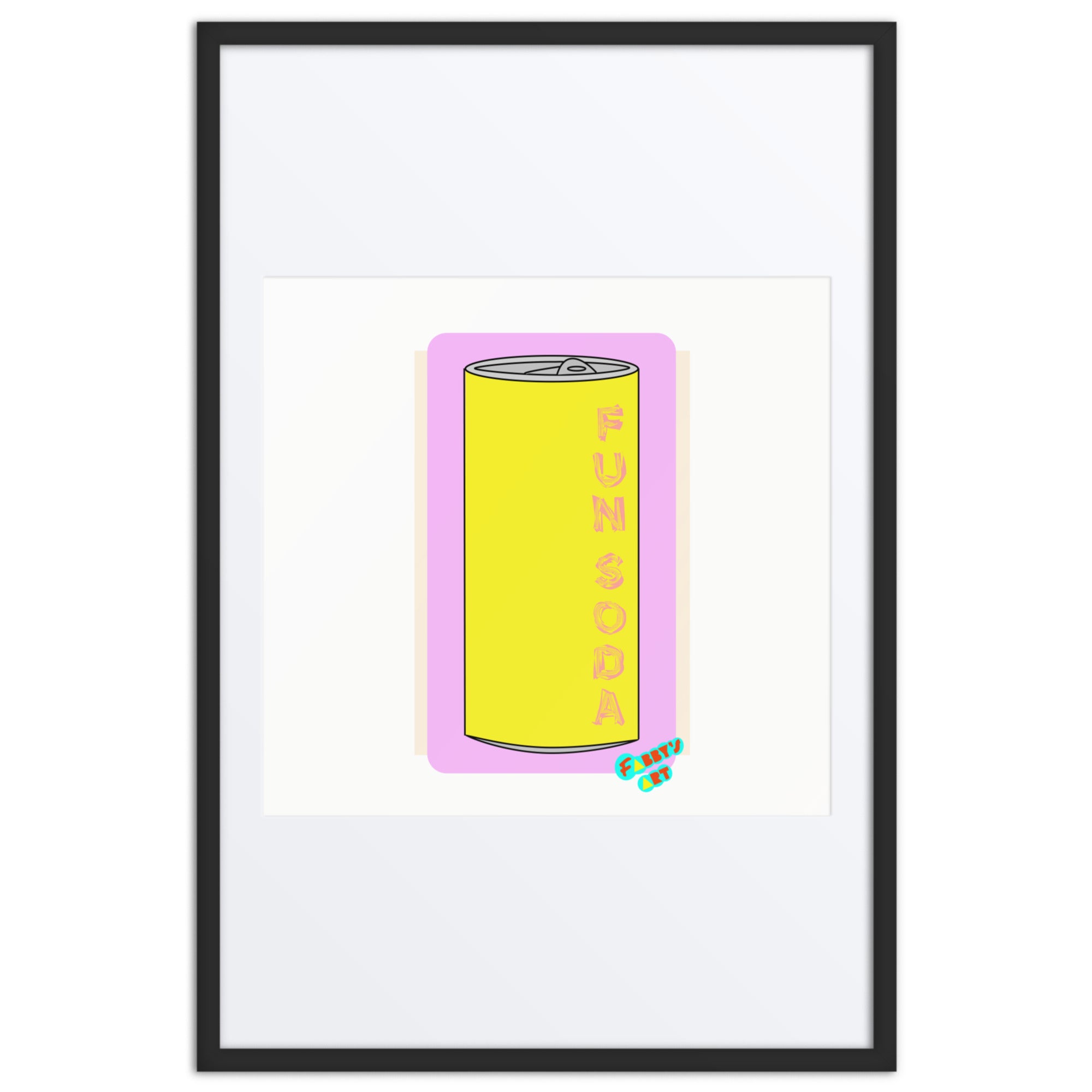 Fun soda 2D, Framed poster with Mat