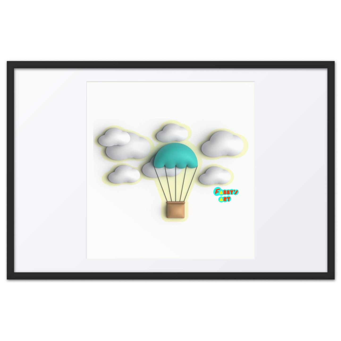 Air ballon, Framed poster with Mat