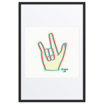 I love you sign language, Framed poster with Mat