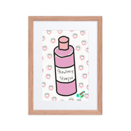 Strawberry shampoo, Framed poster with Mat