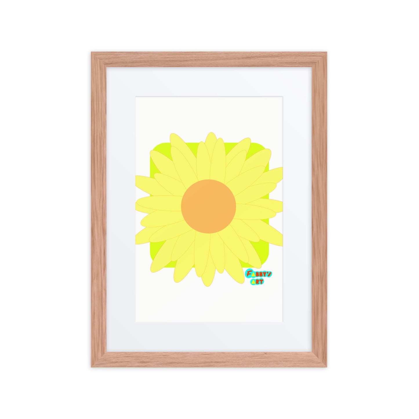 Sunflower, Framed poster with Mat