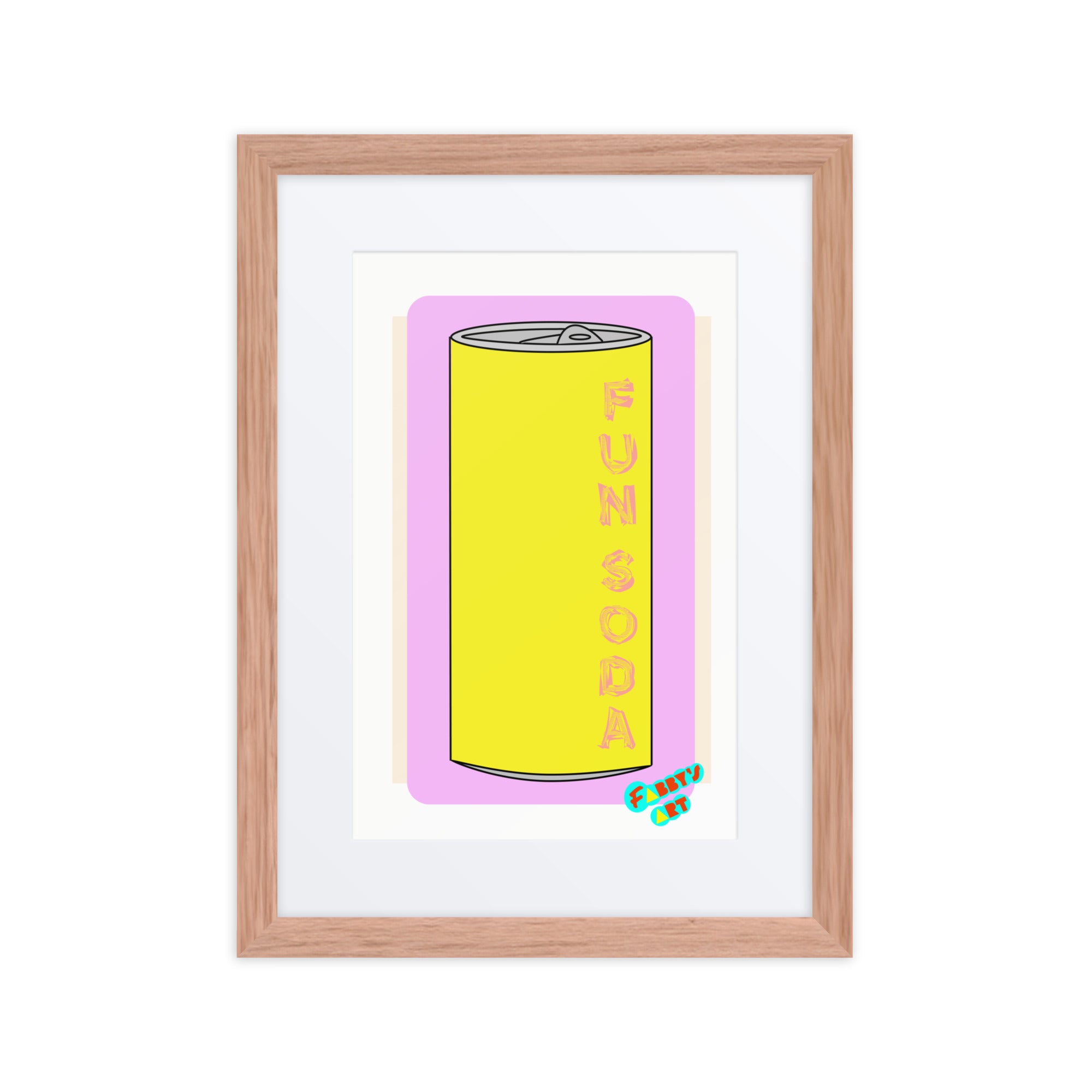 Fun soda 2D, Framed poster with Mat