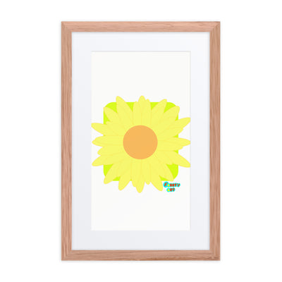 Sunflower, Framed poster with Mat