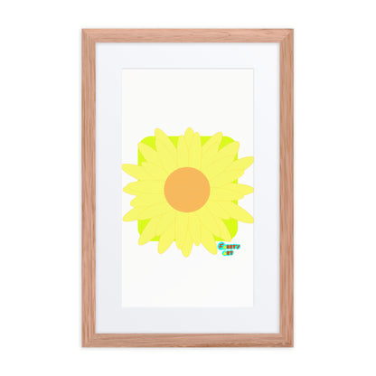 Sunflower, Framed poster with Mat