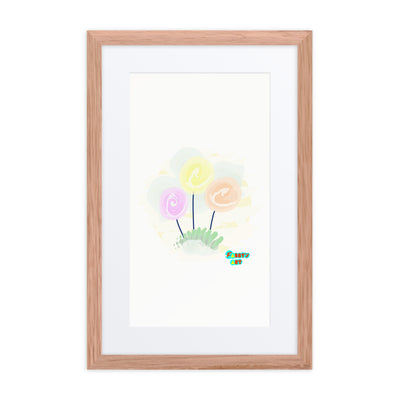 Women’s day flowers, Framed poster with Mat