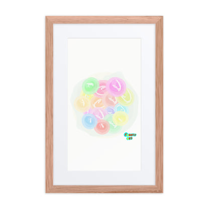 Bouquet of flowers, Framed poster with Mat