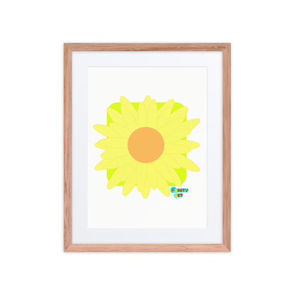 Sunflower, Framed poster with Mat