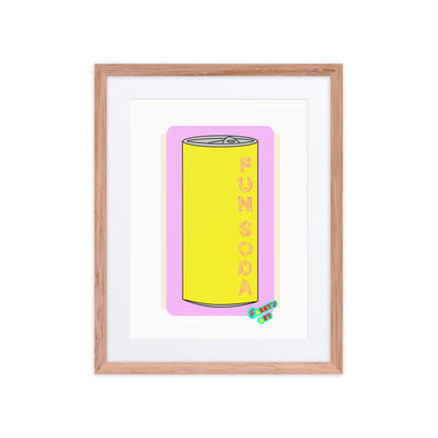 Fun soda 2D, Framed poster with Mat