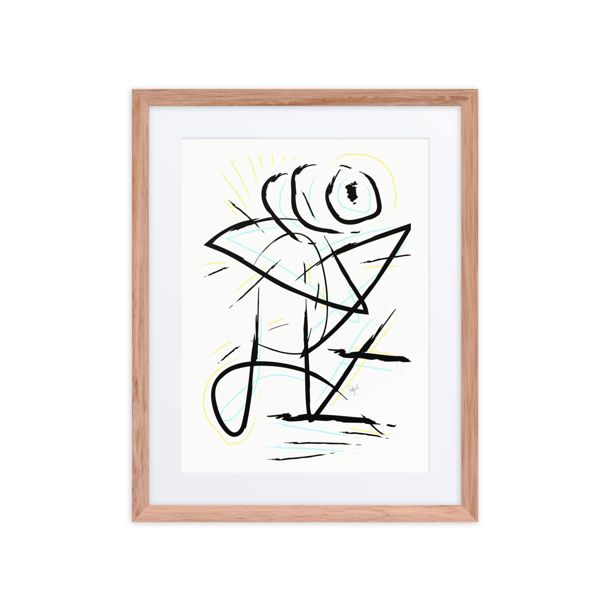 Moving in Walking Framed Poster with Mat – Fabby's Art