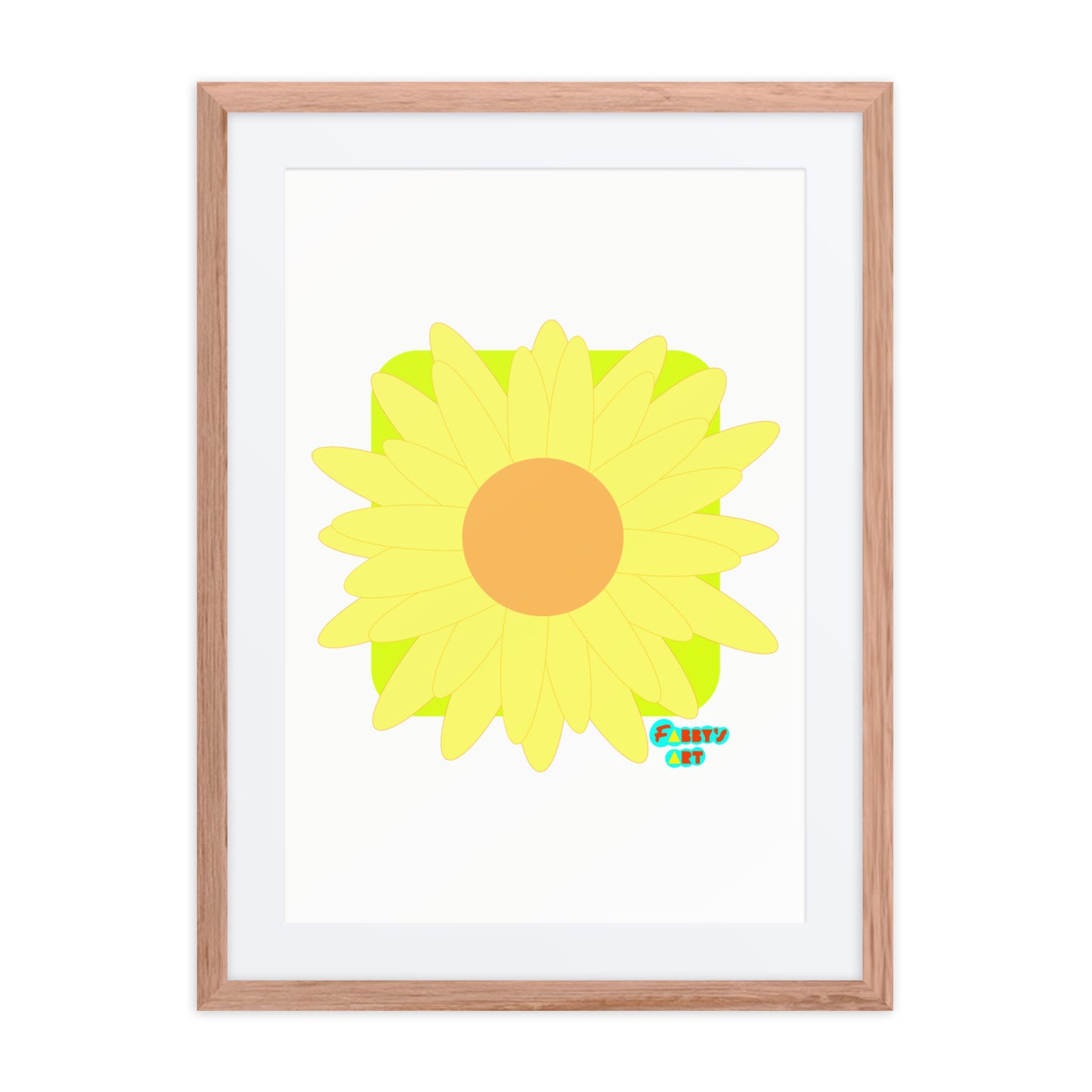 Sunflower, Framed poster with Mat