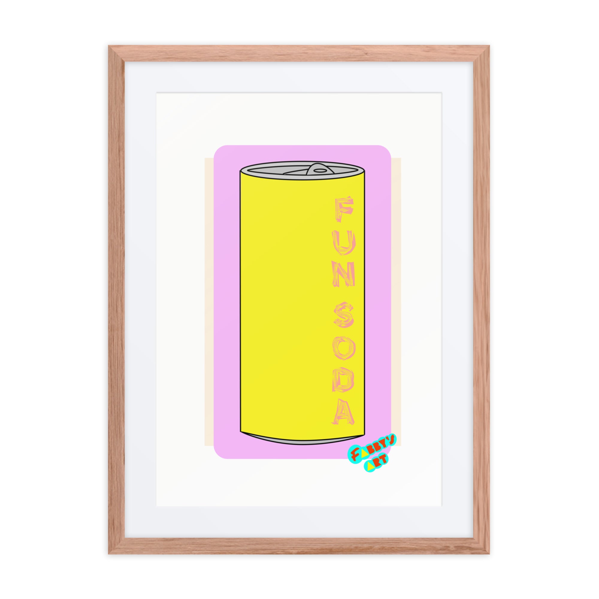 Fun soda 2D, Framed poster with Mat