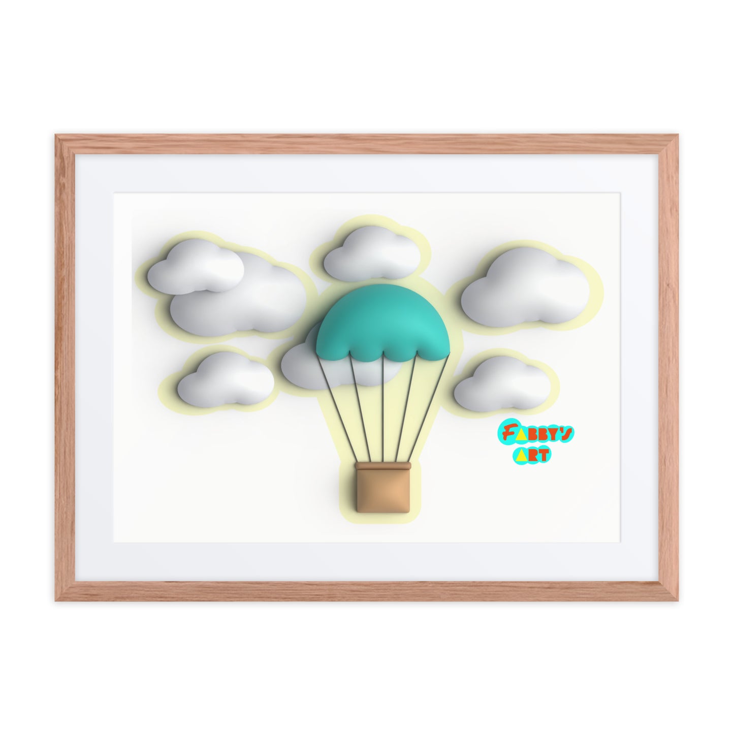 Air ballon, Framed poster with Mat