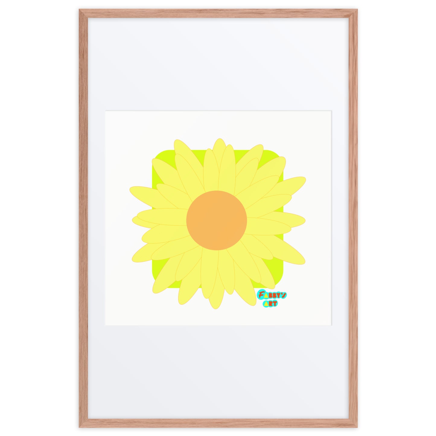 Sunflower, Framed poster with Mat