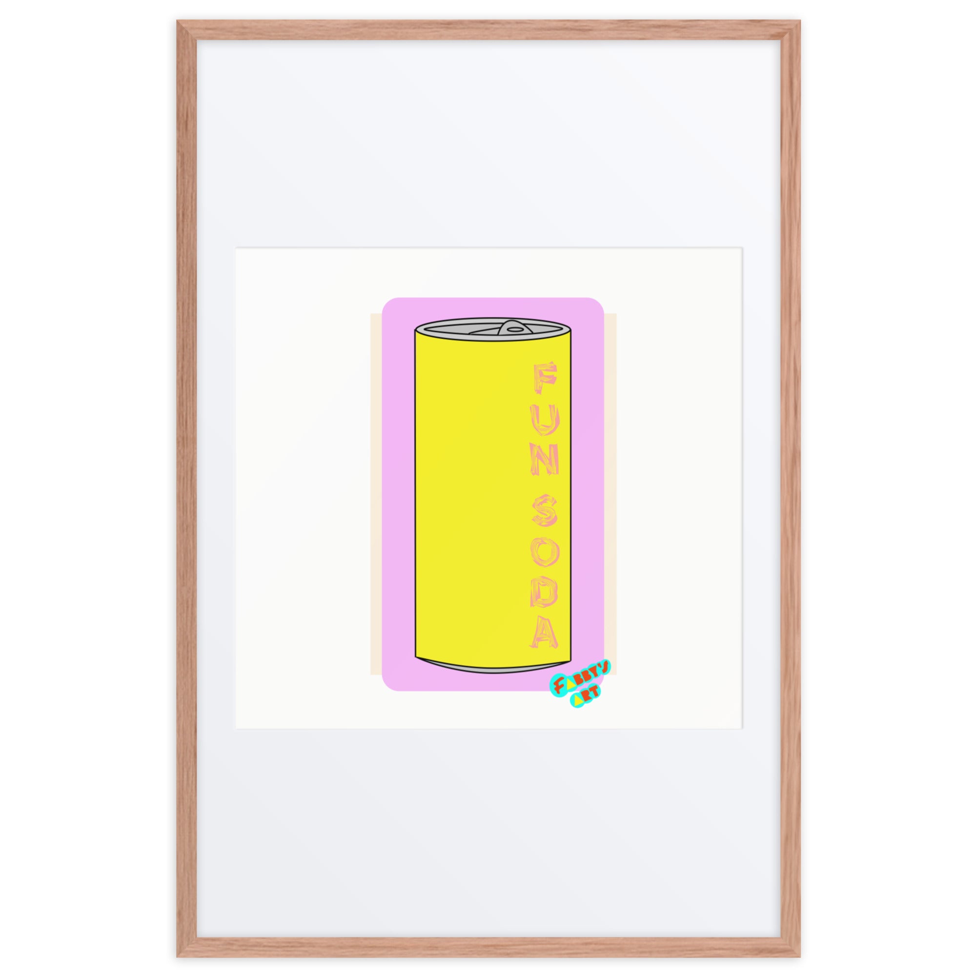 Fun soda 2D, Framed poster with Mat