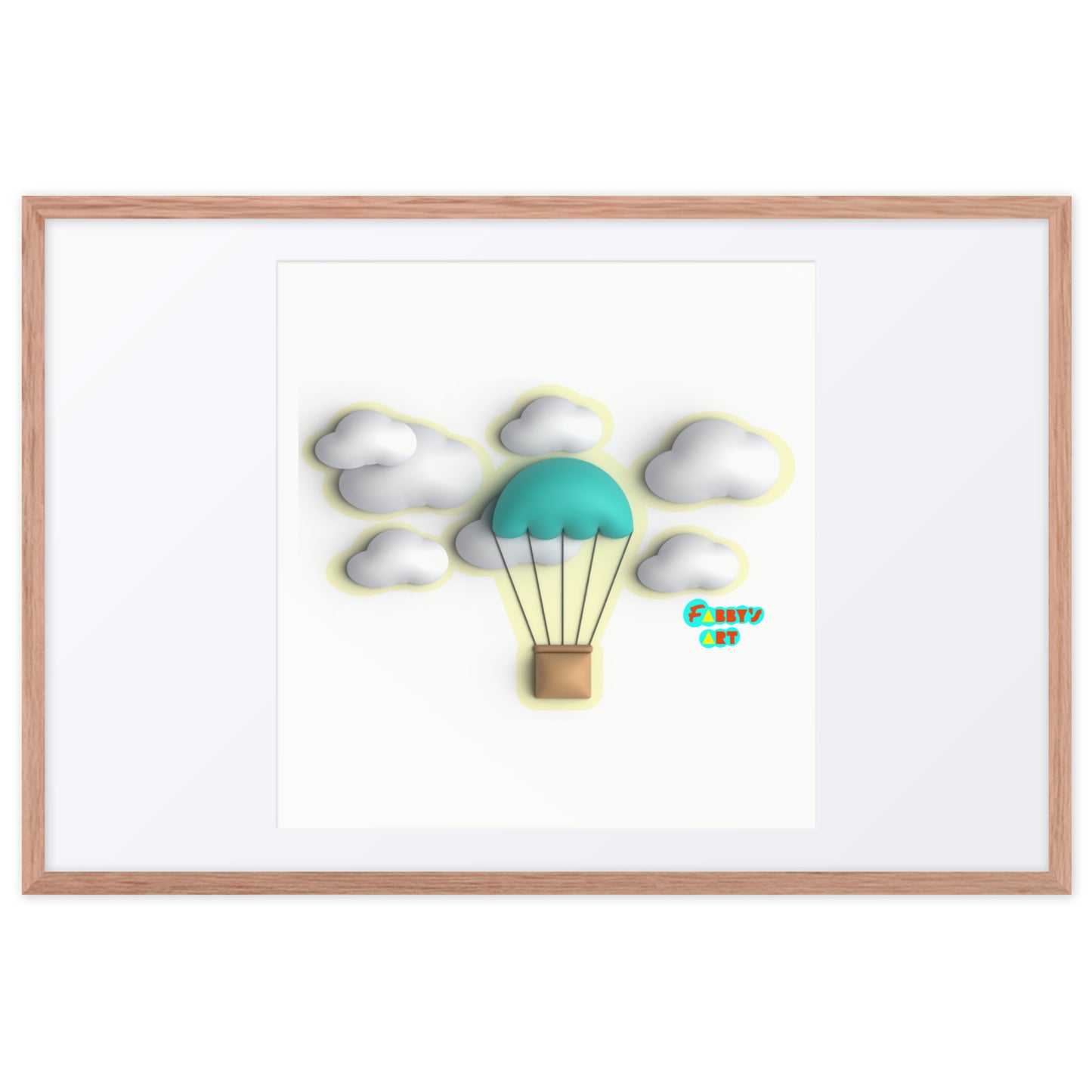 Air ballon, Framed poster with Mat