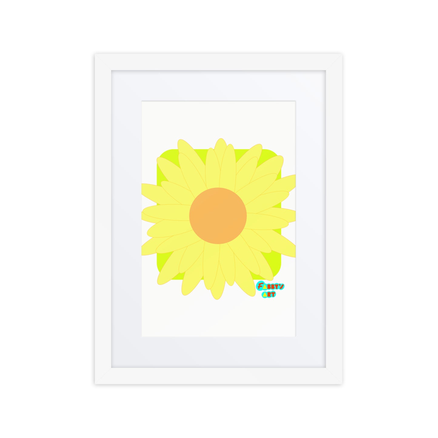 Sunflower, Framed poster with Mat