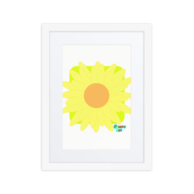 Sunflower, Framed poster with Mat