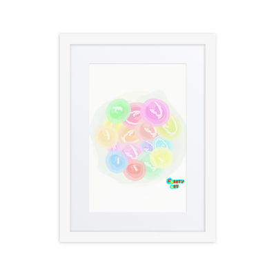 Bouquet of flowers, Framed poster with Mat