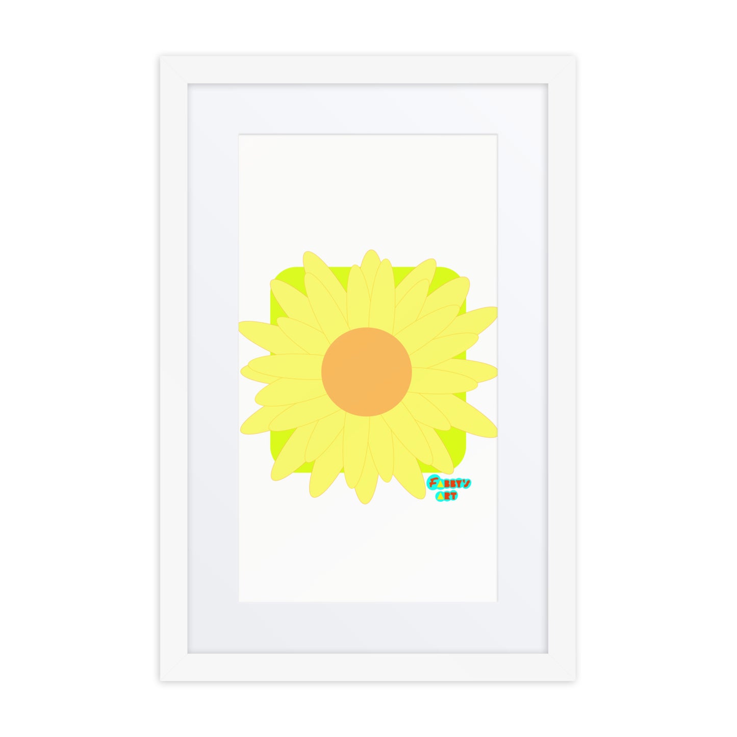 Sunflower, Framed poster with Mat