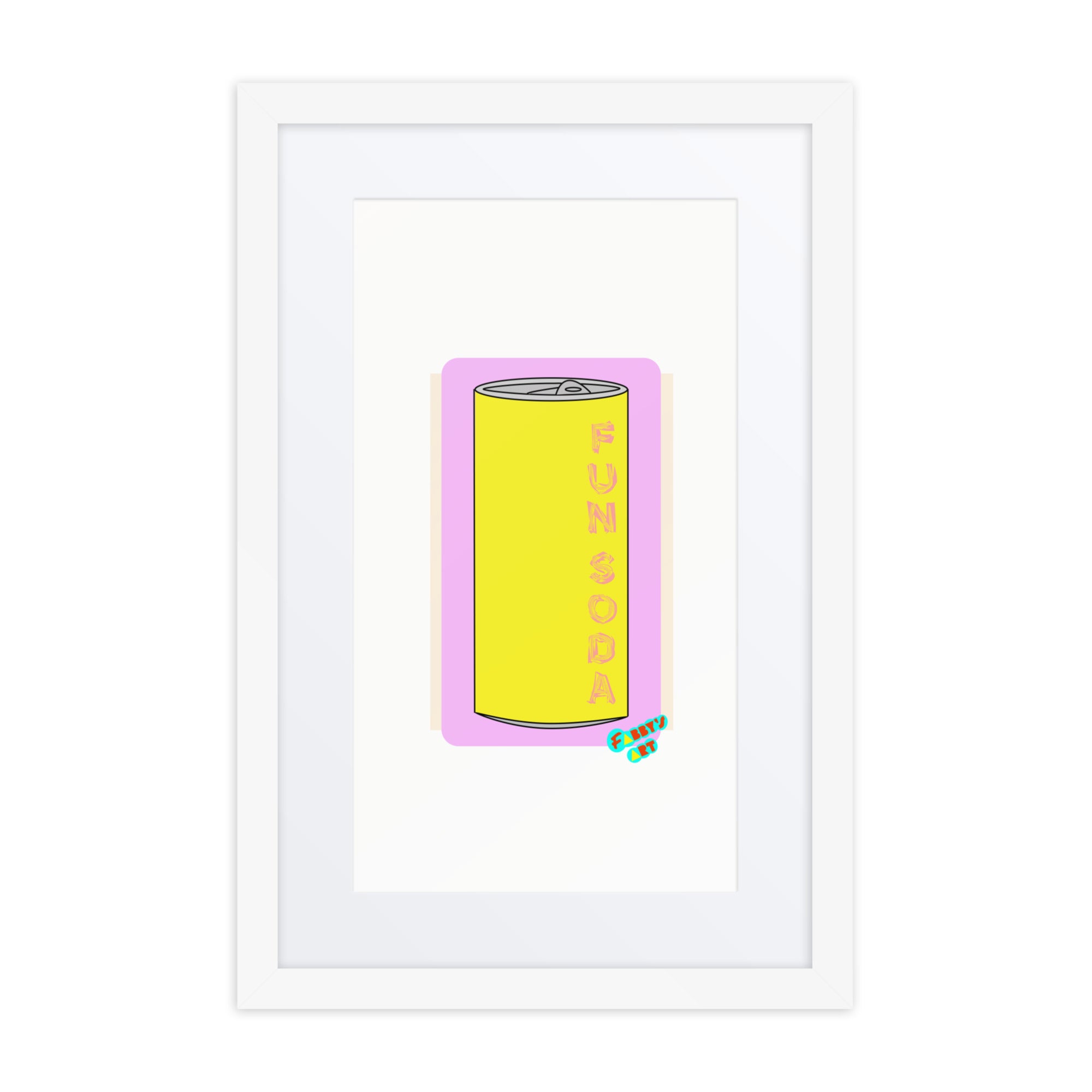 Fun soda 2D, Framed poster with Mat
