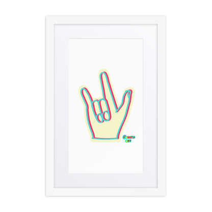 I love you sign language, Framed poster with Mat