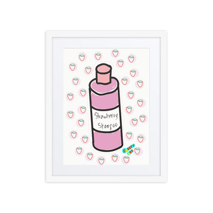 Strawberry shampoo, Framed poster with Mat