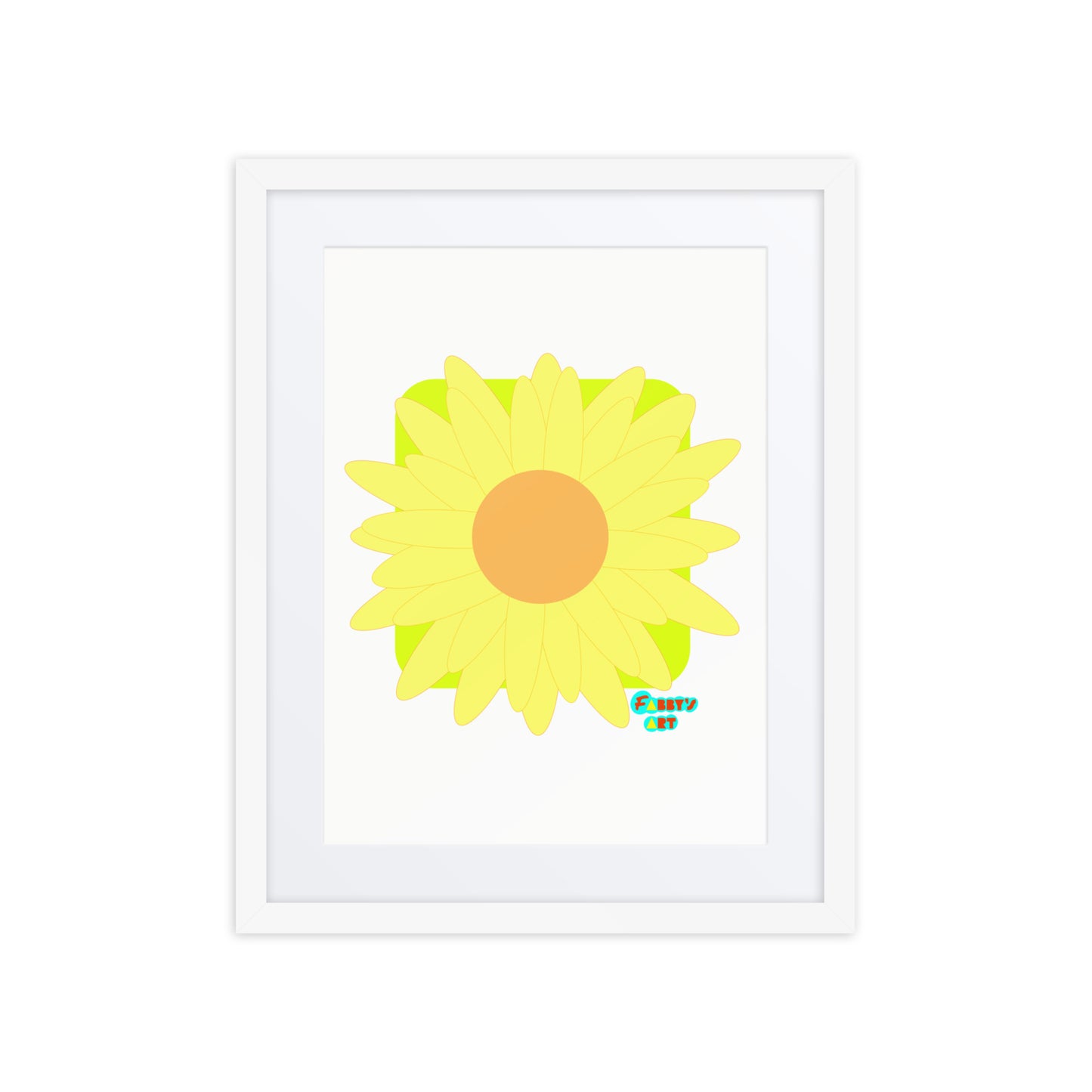 Sunflower, Framed poster with Mat