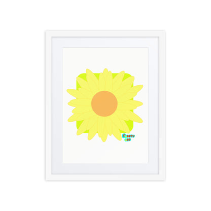 Sunflower, Framed poster with Mat