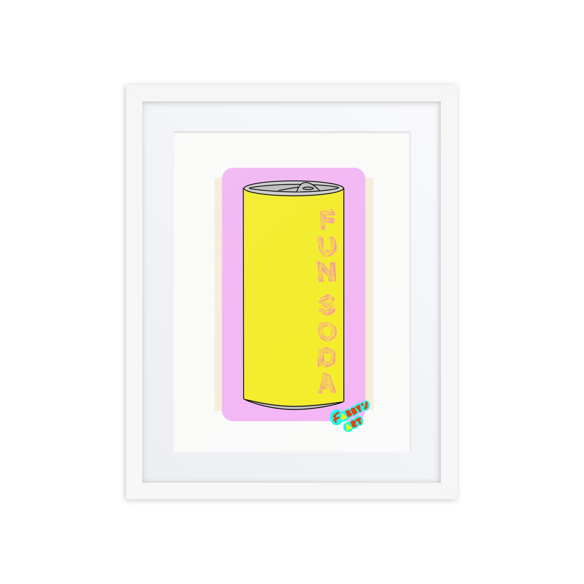 Fun soda 2D, Framed poster with Mat