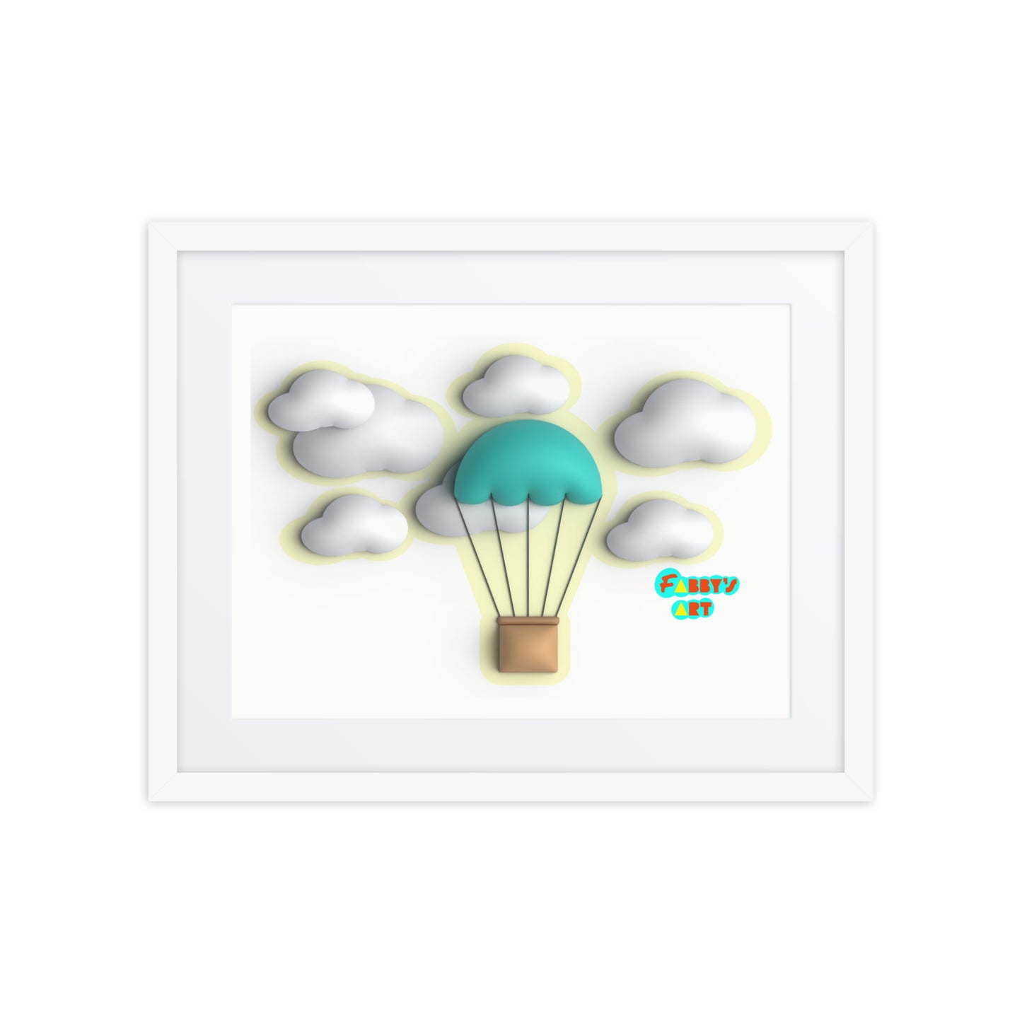 Air ballon, Framed poster with Mat